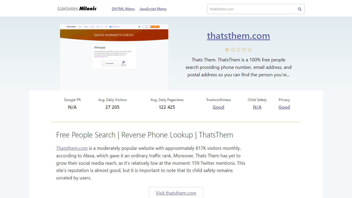 Free People Search | Reverse Phone Lookup | ThatsThem